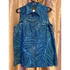 SigZane Women’s XL sleeveless button up top